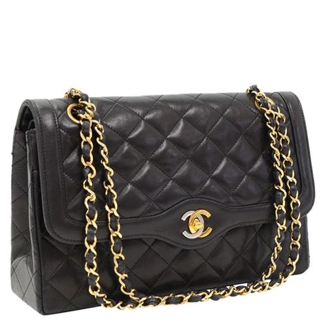 chanel paris black purse